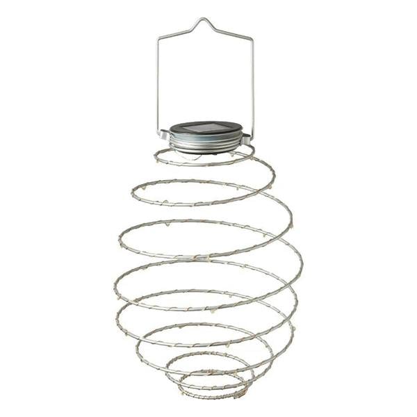 1 x Spiralight Solar Hanging Lantern Warm White Garden Ornament & Built-In Panel
