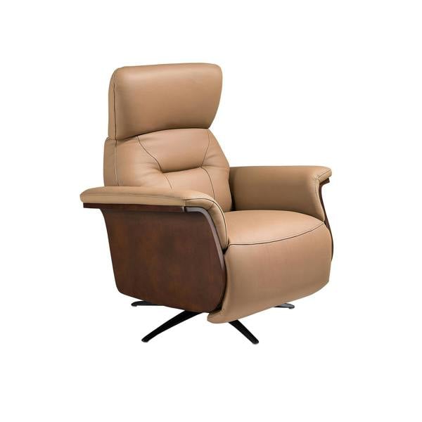 Angel Cerdá Brown leather swivel relax armchair 5198