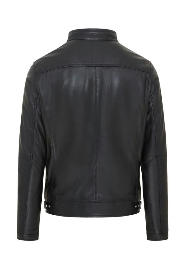Infinity Leather Mens Black Café Racer Biker Leather Jacket - Aniak