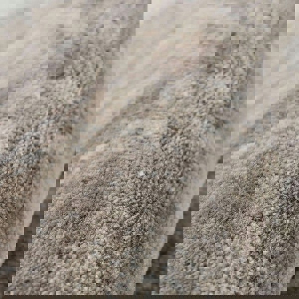 Abstract Design Living Room Rug in Brown has a deep soft