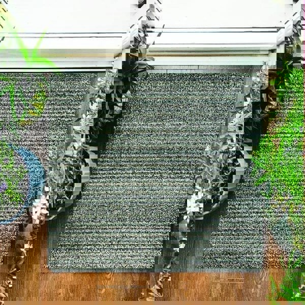 The Rugs Washable Multicolour Stripe Mat | Eco-Friendly Home