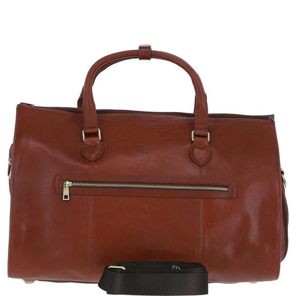 Premium Leather Holdall with Detachable Shoulder Strap: pl-49