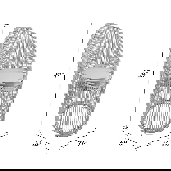 Dorel Home Taura Resin Lounge Chair in light grey