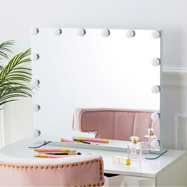 LED Lighted Vanity Mirror with 14 Bulbs for Dressing Room and Bedroom Living and Home