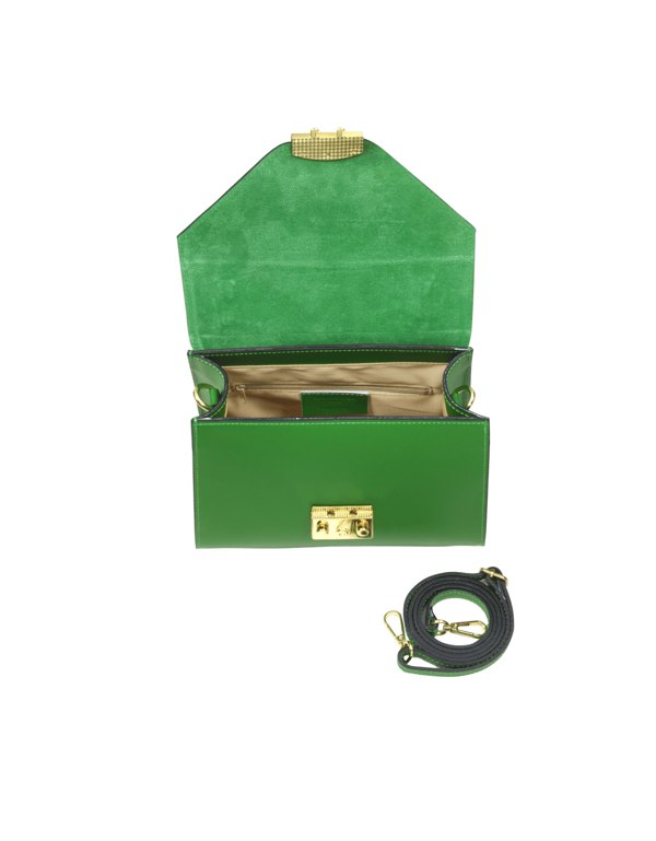 Le Parmentier Peggy Top Handle Satchel Bag - Green