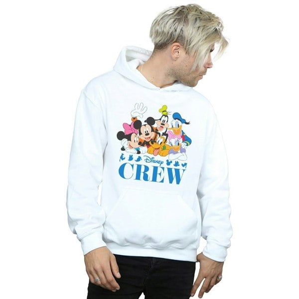 Disney Mens Mickey Mouse Disney Friends Hoodie - White