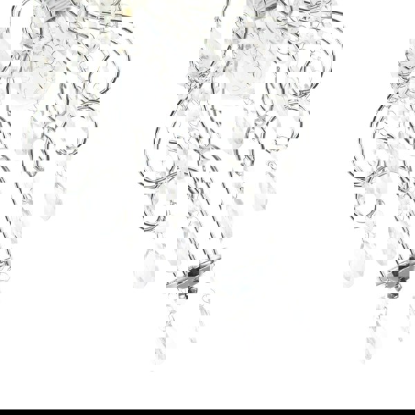 Polished Chrome Shabby Chic Chandelier Style Pendant Shade with Acrylic Image 3