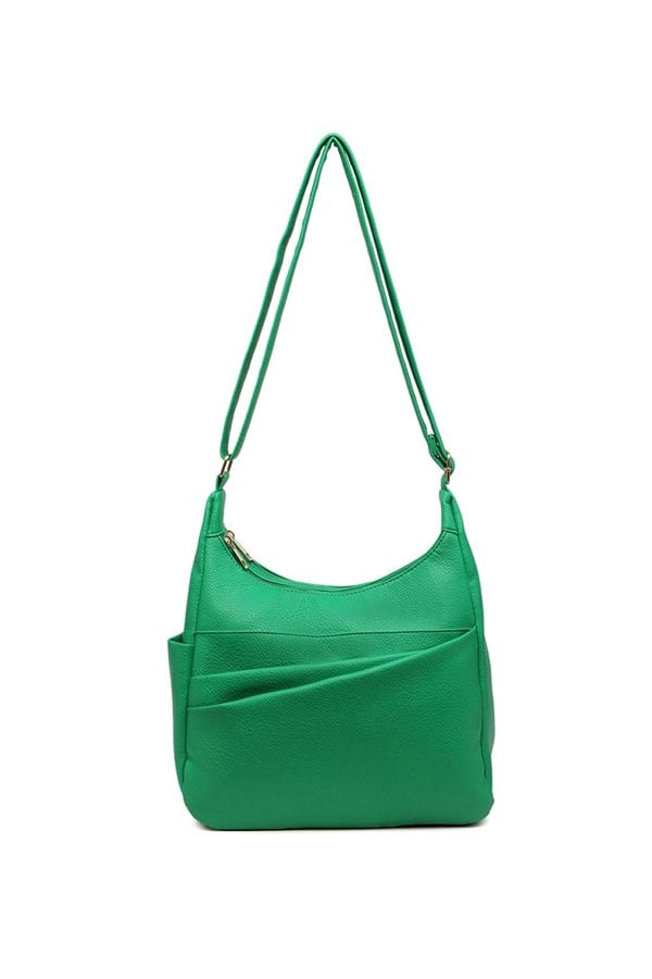 Pluspup Shoulder Bag with Multiple Compartments and Zipper Closure