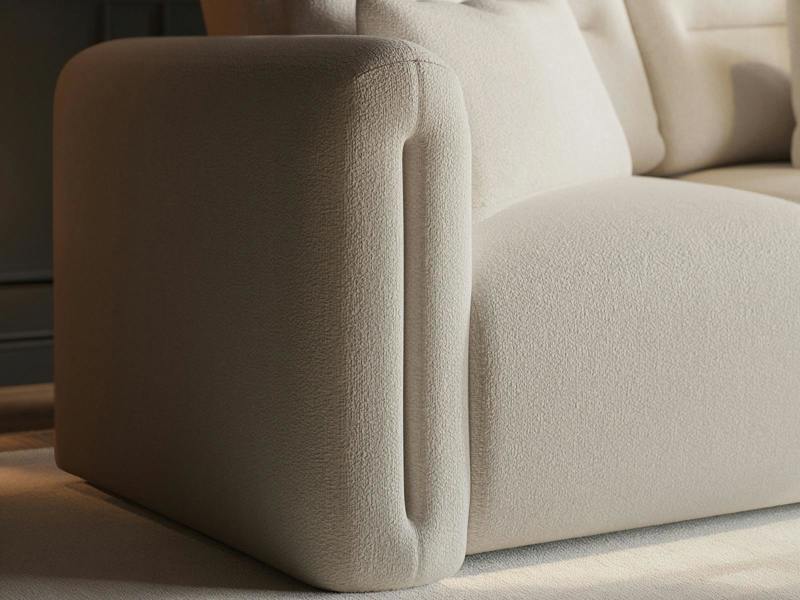 SOLACE+CO Mabel 2 Seater Sofa Beige Chenille