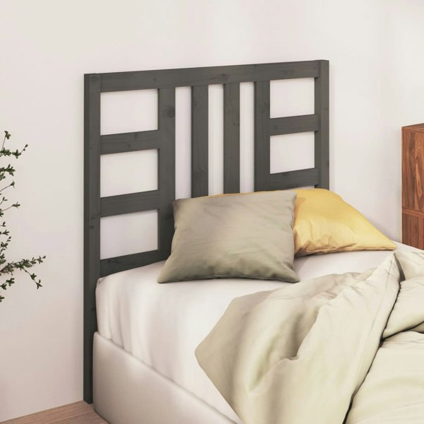 Berkfield Bed Headboard Grey 96x4x100 cm Solid Wood Pine