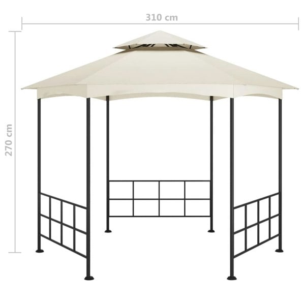 Berkfield Gazebo with Sidewalls 3.1x2.7 m Cream