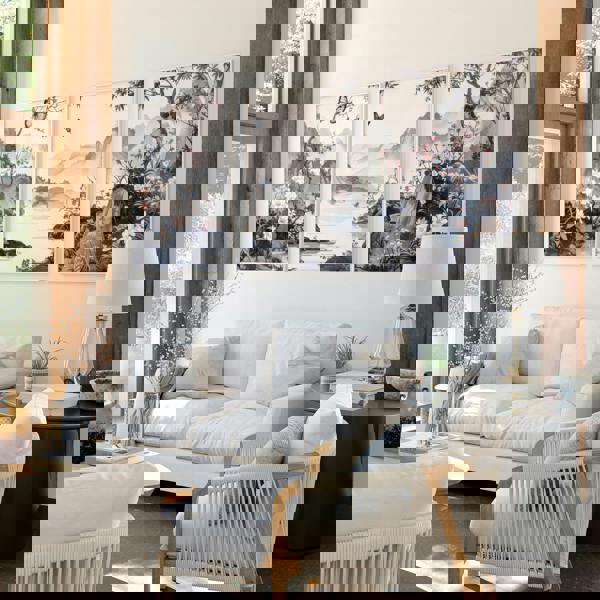 Picture Walls Living Room | Set of 3 Chinoiserie Wall art Prints