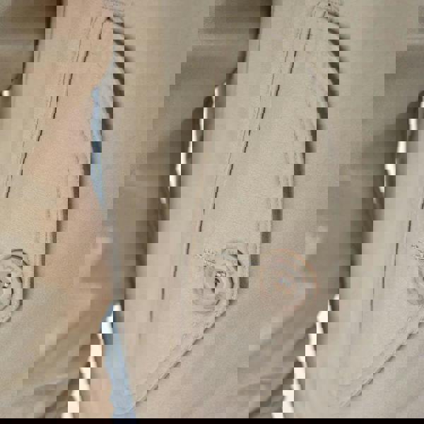 Lambretta Mens Showerproof Classic Harrington MOD Scooter Jacket Coat, close-up of beige coat pocket with button detail.