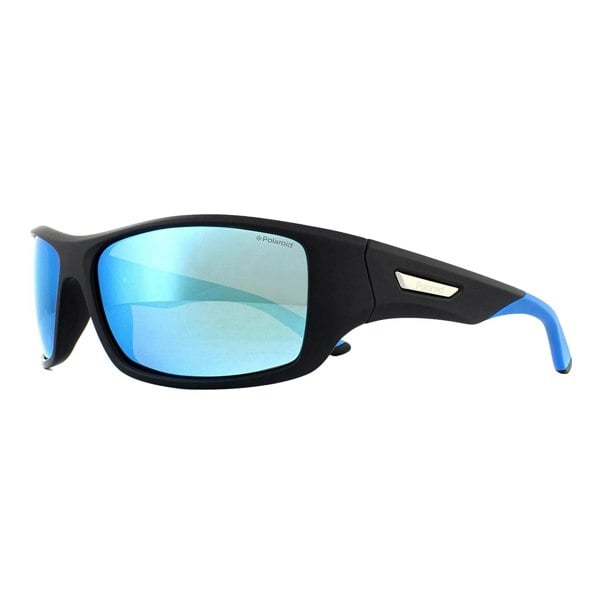 Polaroid Sport Sunglasses PLD 7013/S EL9 5X Matte Black Blue Mirror Polarized