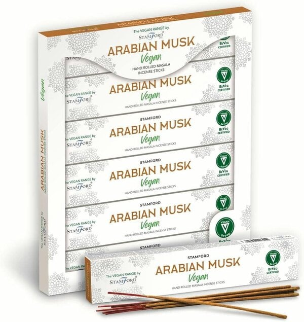 Stamford Vegan Arabian Musk Hand Rolled Masala Incense Sticks, 90 sticks