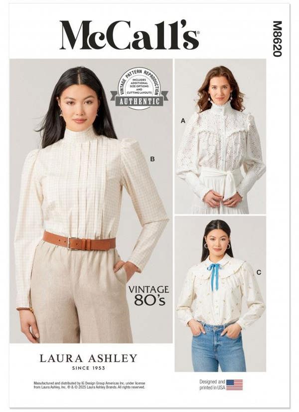 McCalls 8620 Paper Sewing Pattern – Women's Top, Size 6-14, Intermediate