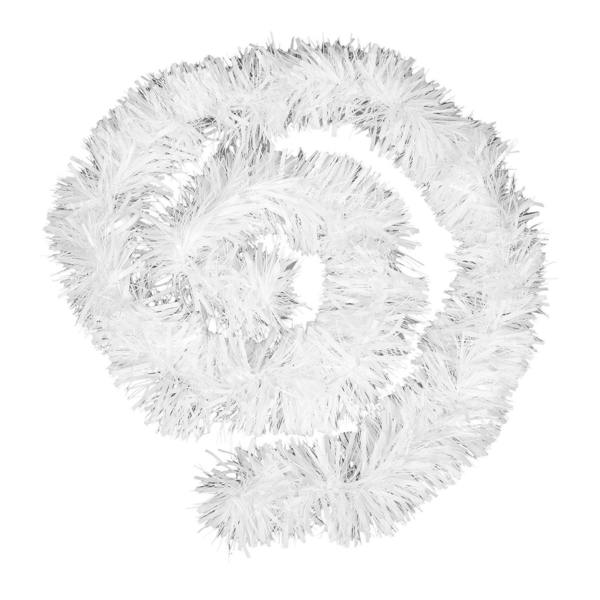1.8m White Christmas Tinsel Garland and 4 Pack PVC Decorative Display for Seasonal Styling image 8