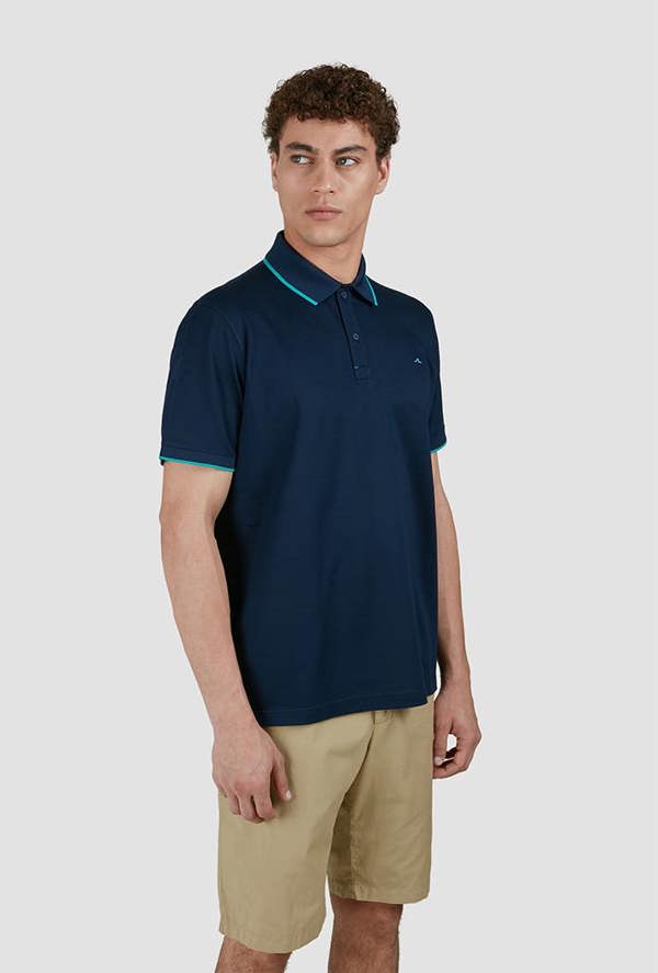 Paul & Shark Men's Embroidered fin Double Piqué Cotton Polo Shirt