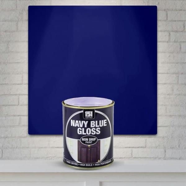 151 3X Navy Blue Gloss Non-Drip Paint 300ml