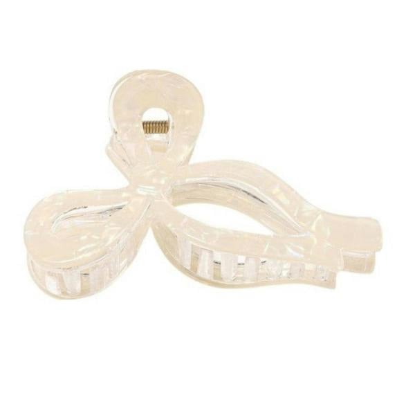 Gold Trip Pearlescent Snow Bow Claw Clip