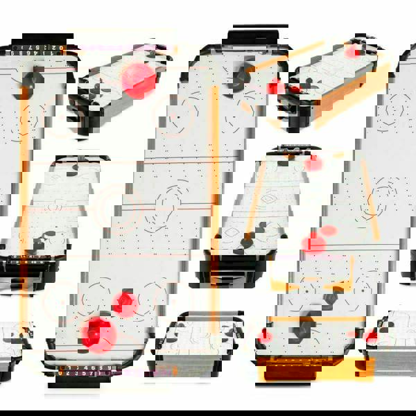 MANTRARAJ Table Top Air Hockey Compact Portable Family Game for Kids & Adults Fun Indoor Tabletop Entertainment