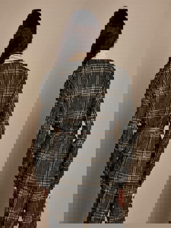 GWD Aimee Brown Check Blazer