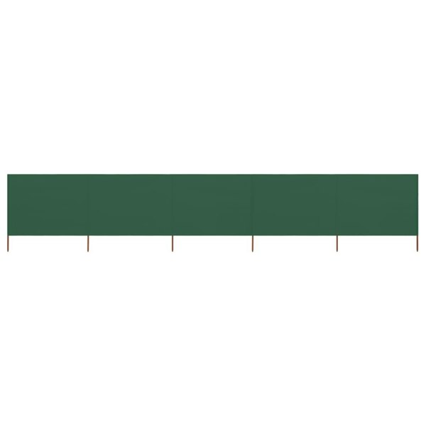 Berkfield 5-panel Wind Screen Fabric 600x160 cm Green