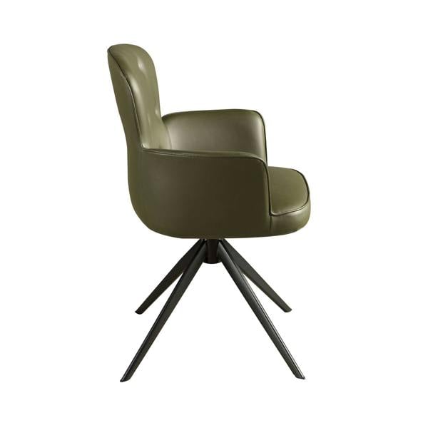 Angel Cerdá Dark green leatherette swivel chair 4192