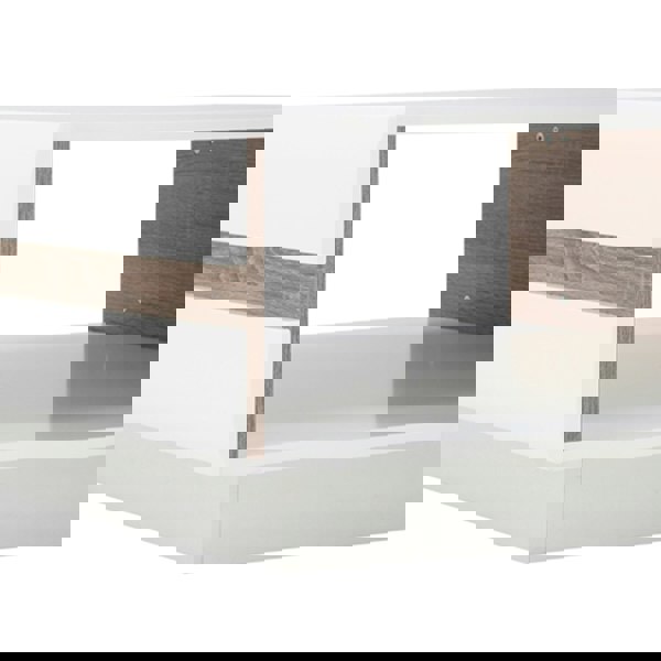 Furniture To Go Chelsea Living Small Designer Coffee Table in White with a Truffle Oak Trim