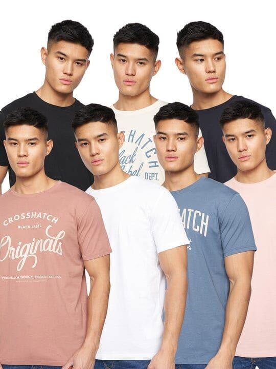 Crosshatch Rapmoore T-Shirt 7pk Assorted