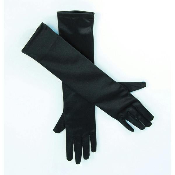 Bristol Novelty Womens/Ladies Satin Feel Long Gloves (1 Pair) - Black - 