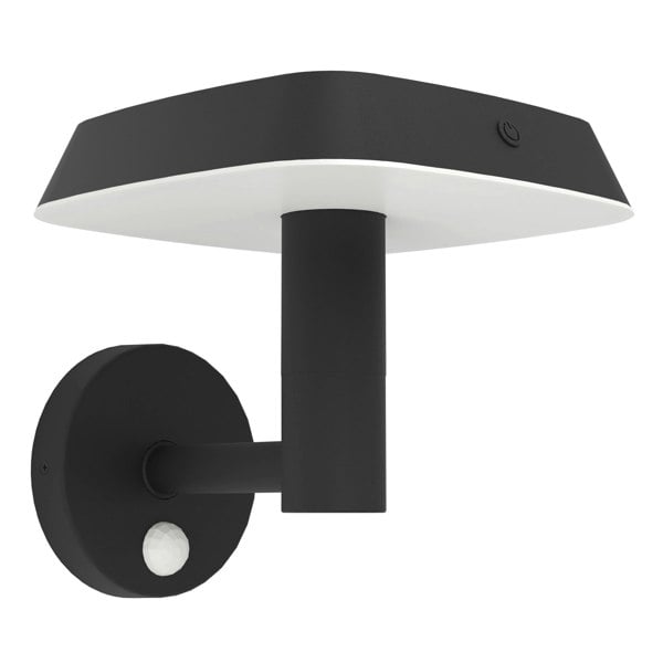 EGLO Dreoli Outdoor Solar Wall Light (With Motion Sensor) Black