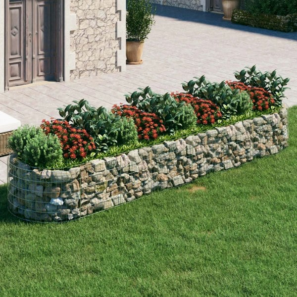 Berkfield Gabion Raised Bed Galvanised Iron 400x100x50 cm