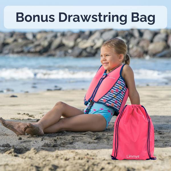 Limmys Premium Neoprene Swim Vest - Pink Blossom