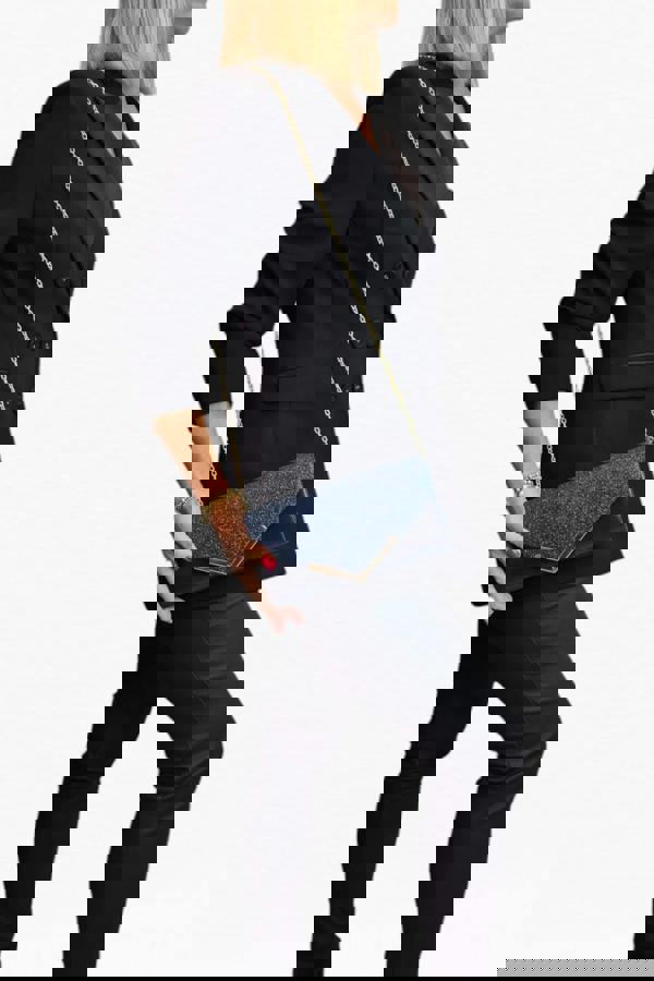 Paulo Due Envelope Glitter Tube Clutch Bag