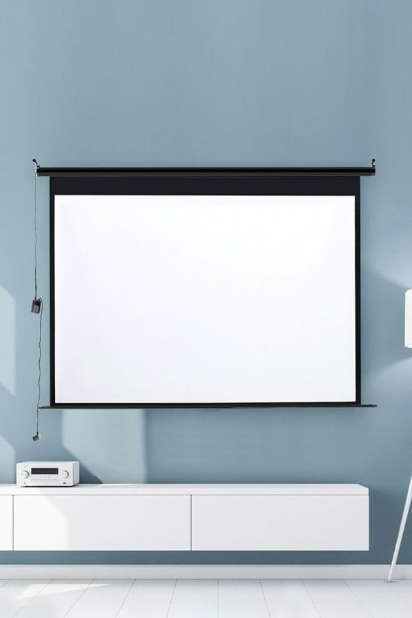 Living and Home 84" Electric Projector Screen with Remote Control