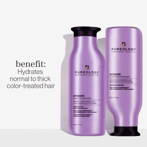 Pureology Hydrate Moisturising Shampoo For Medium to Thick Dry Colour-Treated Hair 266ml - Additional 4