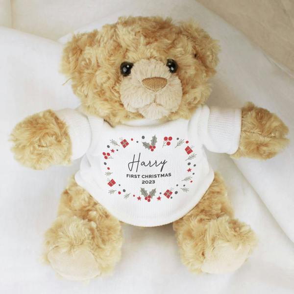 Personalised Christmas Teddy Bear - alternative angle