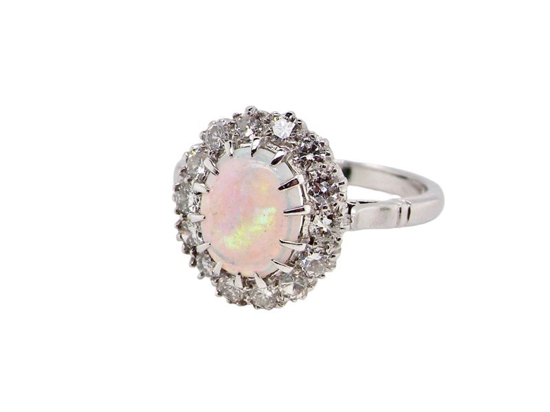 opal and diamond ring