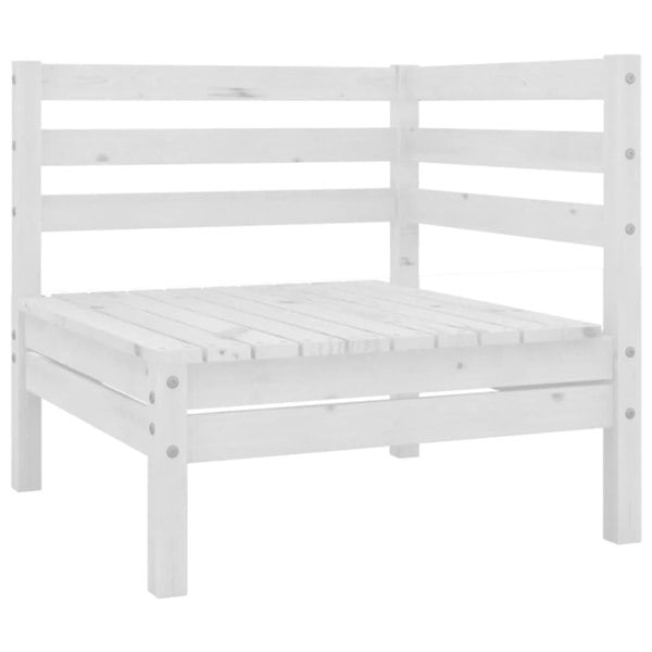 Berkfield 11 Piece Garden Lounge Set White Solid Wood Pine