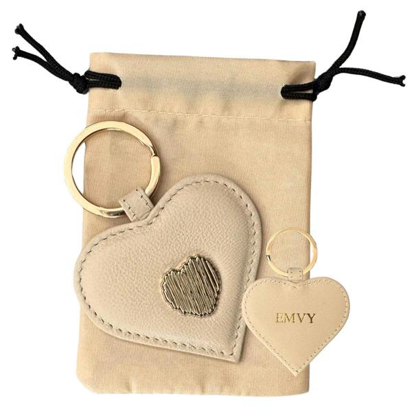 Love EMVY Signature Heart Leather Keyring With Giftbag