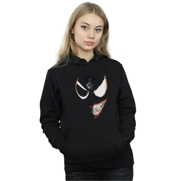 Marvel Womens/Ladies Venom Split Face Hoodie - Black