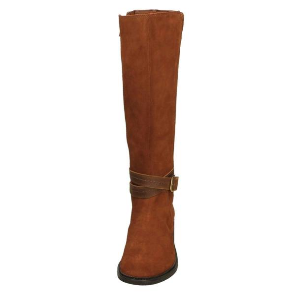 Clarks Ladies Clarks Zip Comfort Knee High Boots Maye Shine