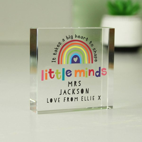 Personalised Memento Company Personalised Shape Little Minds Crystal Token