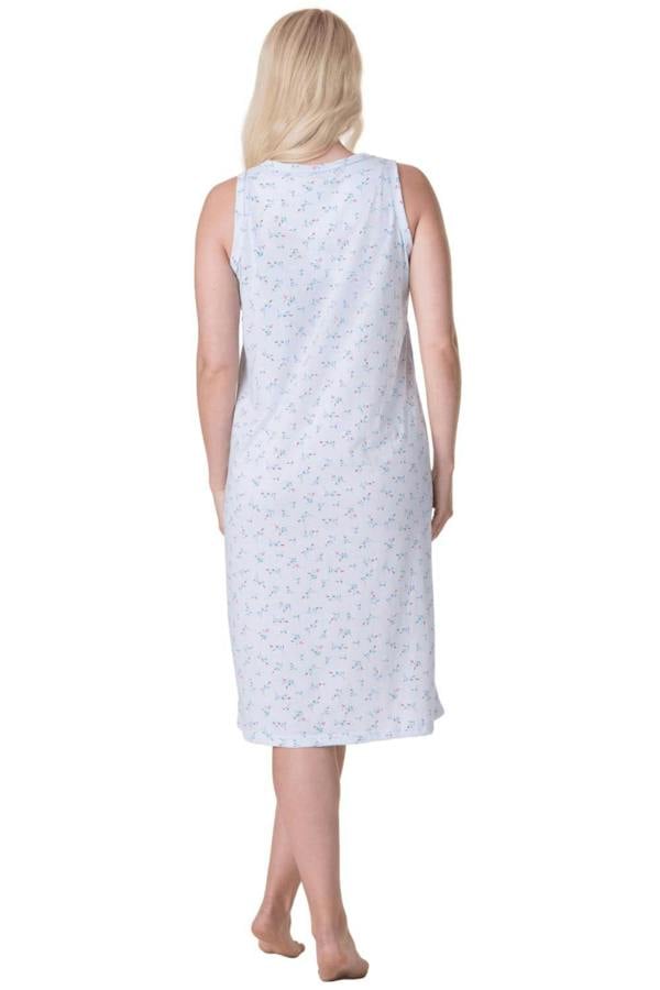 Womens Polycotton Sleeveless Floral Nightdress 