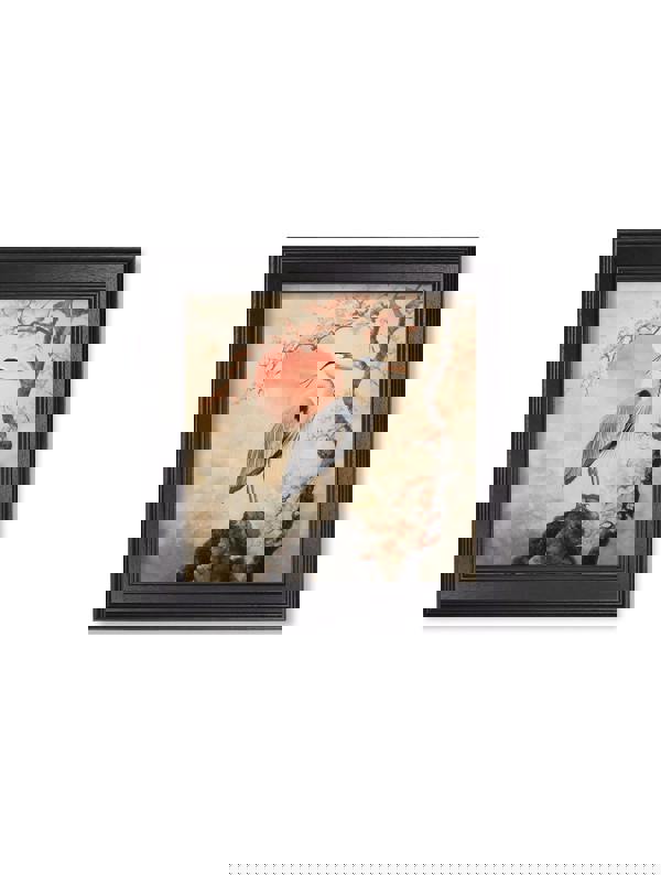 Exceptional Art Japanese Twin Herons - Black Hurstwood square frame