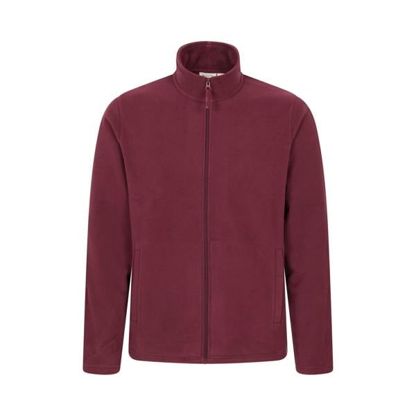 Mountain Warehouse Mens Raso Full Zip Fleece Top - Dark Burgundy