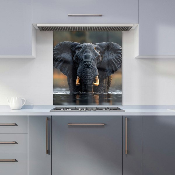 Warren Reed Elephant Glass Kitchen Splashback - 00009