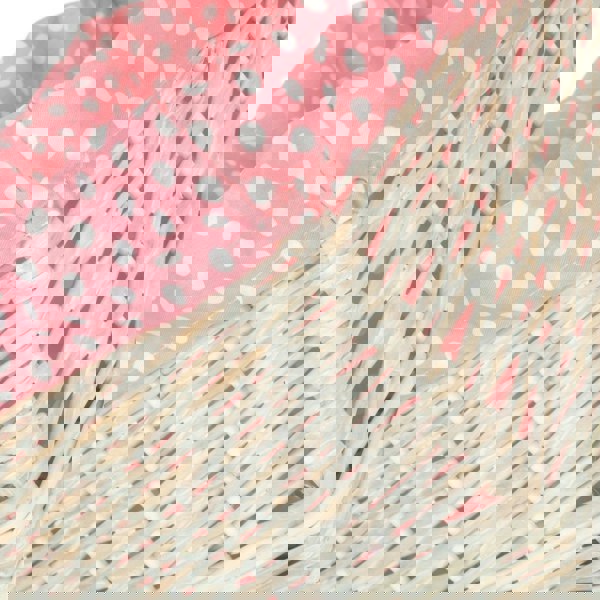 Pink Spotty Lined Storage Basket