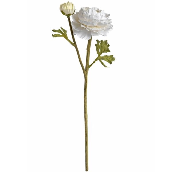 Hill Interiors Artificial Ranunculus Spray - White